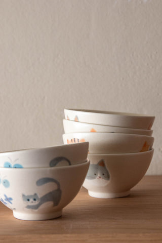 Un Studio x Ye Zi | Blue Garden Cat Rice Bowl