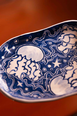 Un Studio x Cherlyn Mark ｜ Irregular Jellyfish Trinket Dish (Blue)