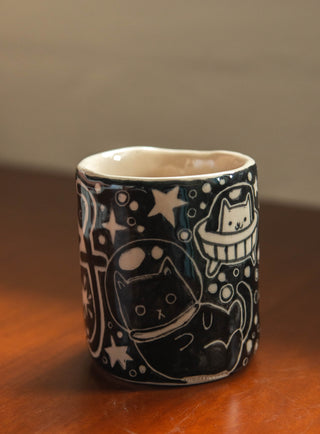 Un Studio x Cherlyn Mark ｜ Space Cat 吃好 Pinched Cup