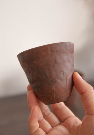 Un Studio x Yu Xuan | Red Clay Patterned Grip Cups