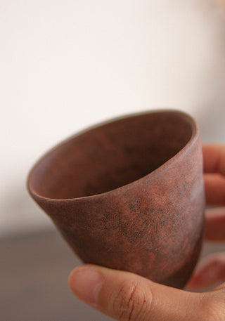 Un Studio x Yu Xuan | Red Clay Patterned Grip Cups