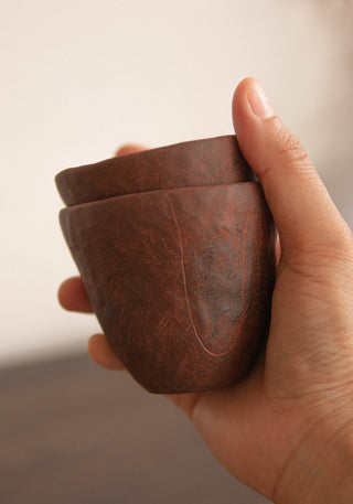 Un Studio x Yu Xuan | Red Clay Patterned Grip Cups