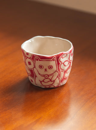 Un Studio x Cherlyn Mark ｜Red Cat Pinched Cup A