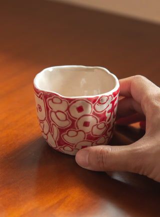 Un Studio x Cherlyn Mark ｜Red Cat Pinched Cup A
