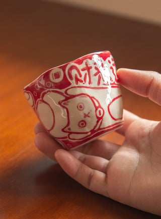 Un Studio x Cherlyn Mark ｜Red Cat Pinched Cup B
