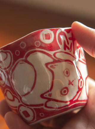 Un Studio x Cherlyn Mark ｜Red Cat Pinched Cup B