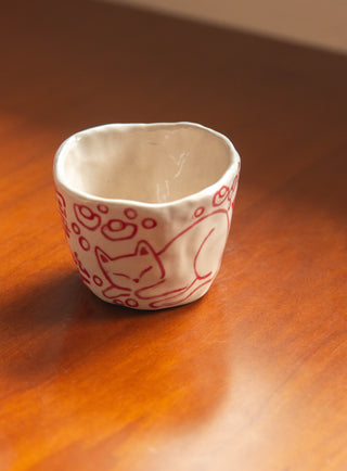 Un Studio x Cherlyn Mark ｜Red Cat Pinched Cup D